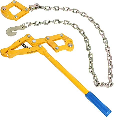 Outil compact de réparation de chaîne de clôture - Tendeur de barbelé de 120 cm - Capacité de la chaîne : 997,9 kg