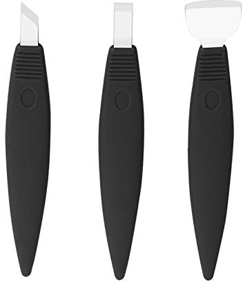 Cuchillo, Cuchillo para Uñas Encarnadas, Hoja de Cuchillo para Uñas Encarnadas, 3 Piezas de Herramientas de Cuchillo de Pedicura de Acero Inoxidable Corrección de Uñas (Azul oscuro)