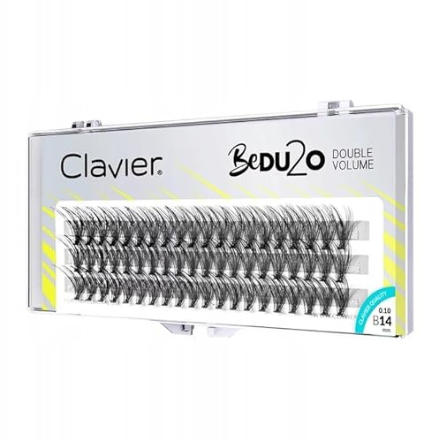 Clavier BeDu2o - Cils artificiels en touffes - Double volume - Cils en touffe - Différentes longueurs de 8 à 14 mm - Ultra volume pour un look parfait (14 mm)