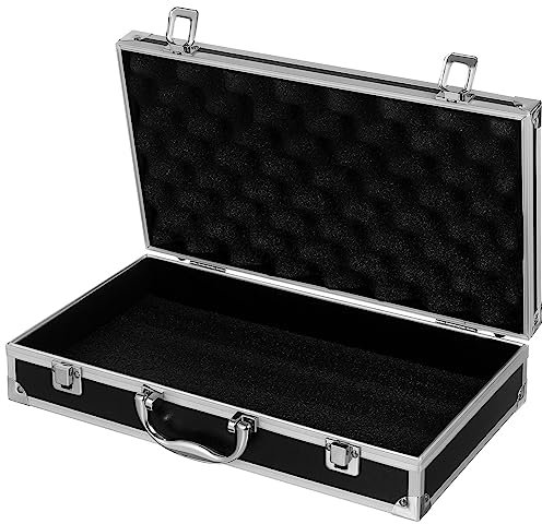 TOVINANNA Besteckkasten Box Aus Aluminiumlegierung Werkzeugkasten-Behälter Metall-Aktentasche Werkzeugkasten-Display Metall- Aufbewahrungskoffer Tragetasche Werkzeug
