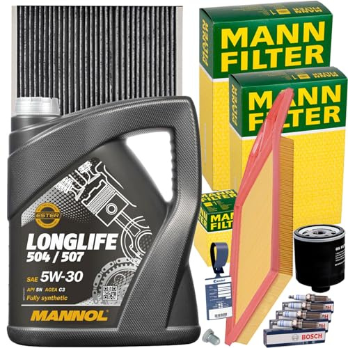 BandelOne enthält Mann Filterset 5W30 für 1.4+1.6+16V Golf 4 Bora 1J Polo 6N2 Lupo