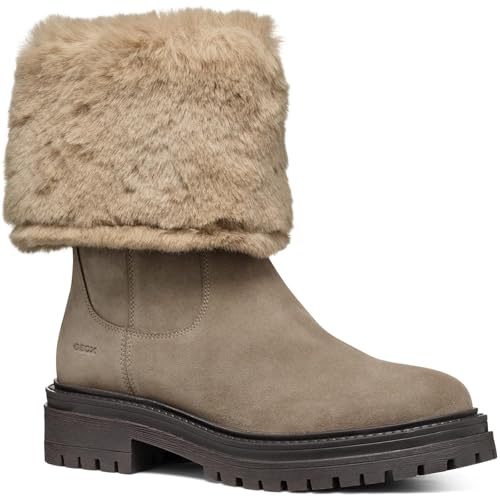 Geox Stivali da Donna D Iridea M, Tortora, 36 EU