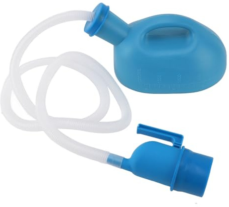 ZJchao 2000 Ml Auslaufsicheres Unisex Töpfchen Urinal, Unisex Urinale, mit Flexiblem Langen Schlauch Fassungsvermögen Ideal für Bettlägerige Patienten