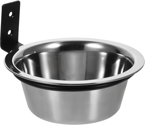 Milisten Elevated Wall Mounted Dog Bowl 6-inch Raised Water and Food Bowl for Medium and Large Dogs Outdoor Hanging Pet Feeding