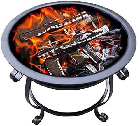 NOALED Feuerstelle für draußen, Feuerstellen, Feuerstelle mit 56 cm Durchmesser – Feuerstelle für draußen, großes Lagerfeuer, Holzofen, Terrassenkohlegrill, Feuerstelle für Außengrill, Holzkohle