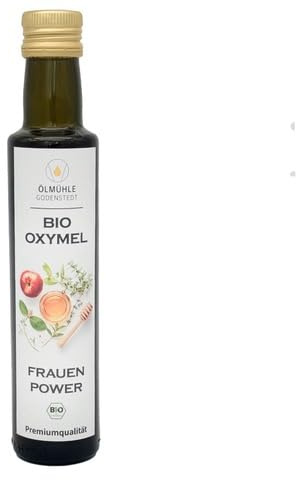 Bio Oxymel Frauen Power, 250ml, Kräuterauszug | Bio Apfelessig-Kräuterauszug, Bio Honig, Natürliche Stärkung