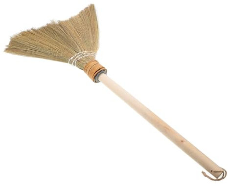 Alasum Balai Fouet Paille avec Manche Brosse Douce pour Intérieur Et Extérieur Nettoie Poussière Et Débris sans Rayer Le Sol