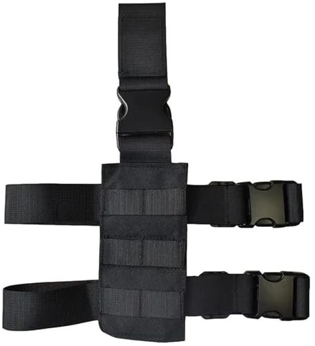 PBTMCD Outdoor-Multifunktions-Universal-Bein-Oberschenkel-Plattform, Taktisches MOLLE-Holster for Die Jagd, Paintball-Panel(Black)