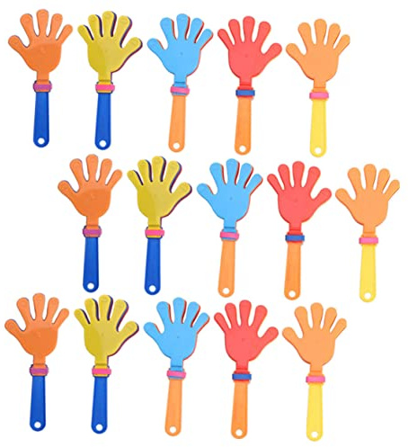 GOOHOCHY 15pezzi Hand Clappers Rumorosi Per Feste Gioco Di Applausi in Abs Sicuro Accessori Colorati Per Compleanni Eventi Sportivi Concerti e Carnevali Per Adulti