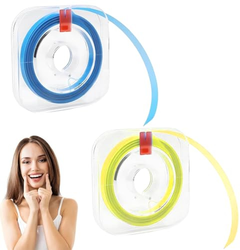 JUGUTA 2 Bände Zahn Schleifpapier,Zahnschleifpapier,Zahnschleifpapier Für Zwischenräume,Dental Polierstreifen,Zähne Polieren, Zahnsteinentferner Mensch, Zahnband,4Mm X 6M