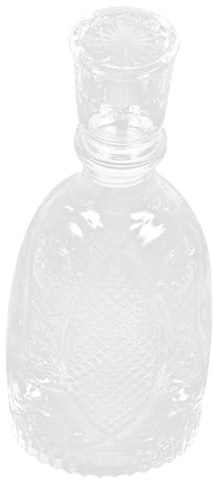 Yardenfun Decanter per Liquori in Vetro Trasparente Bottiglia per Whisky e Vino Design Semplice e Spessa per Decorazione Casa e Regalo per Amanti degli Alcolici