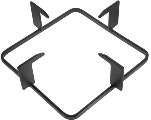 GARVALON Support de Cuisinière à Gaz en Fonte Noire, Structure Stable et Résistante la Déformation, Accessoire Pratique pour Ustensiles Cuisine et Plaque de Cuisson Gaz