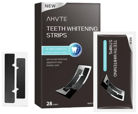 Shynova Bandes Blanchissantes Dents - Whitening Strips 28 Pièces Pour Blanchiment Dentaire Professionnel À Domicile, Programme 14 Jours, Respect De L’Émail Pour Dents Sensibles