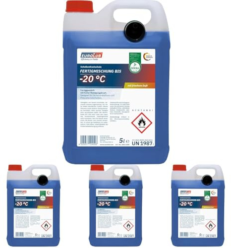 EUROLUB Scheibenfrostschutz Winter -20°C Fertigmischung, 5 Liter (Packung mit 4)