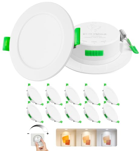 Laiebri LED Einbaustrahler 230V Dimmbar 6W Einbau Deckenspots 10er Set