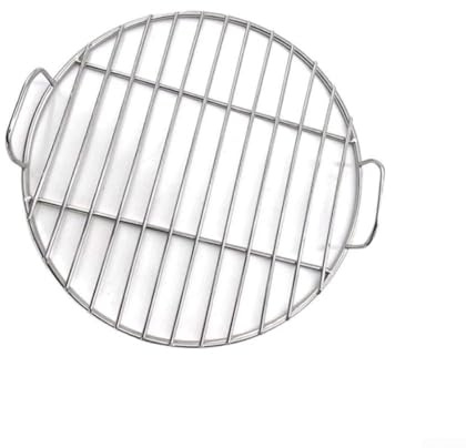 Besttoolifes Tapis de cuisson rond en acier inoxydable + clip – Accessoire de barbecue extérieur pour la cuisson au barbecue, résistant à la chaleur, grille anti-grillage, pour plaque de cuisson