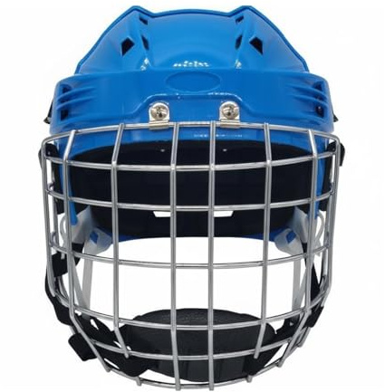 Bffcnl Casco da Hockey con Griglia Multidisciplinare Casco con Griglia in Acciaio Antiurto Attrezzatura Sportiva per Ragazzi, Adulti, Competizione
