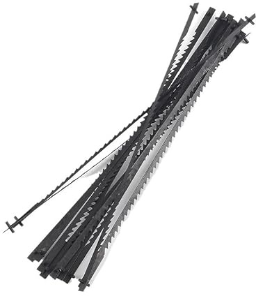 Juego de 10 hojas para sierra de marquetería con pasador 168 mm, acero al carbono, 10T-28T, para madera, plástico y metal blando