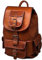 Jaald 46 Cm Mochila Backpack Salveque Morral Valija De Cuero Piel Marrón para Portátil Ordenador, Impermiable Casual Espalda Uso Escolar Senderismo Viaje Regalo Hombres Mujeres Leather
