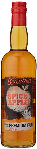 Berentzen - Spice Apple Rum - 70cl Single Bottle - 28% ABV - Smooth, Spicy - Sweet & Fresh Flavour - Premium Spice Rum