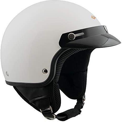 SKA-P Demi-Jethelm 1FH Smarty, Weiß Metall, L
