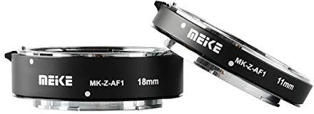 Meike MK-Z-AF1 Metall Autofokus Makro Verlängerungsrohr Set (11mm+18mm) Kompatibel mit Nikon Z5 Z6 Z6II Z7 Z7II Z50