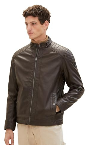 TOM TAILOR Herren Bikerjacke aus Kunstleder