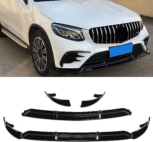 HOCAH Auto Frontspoiler Für Mercedes Benz GLC X253 2016-2019 Tuning,Stoßfängerlippe Spoilerlippe ABS Dauerhaft AntiKollision Frontspoiler Protector