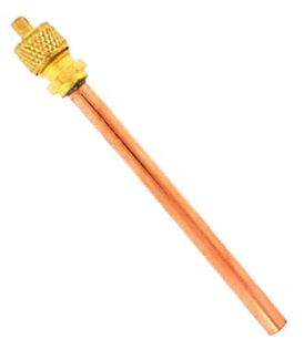 SOS Accessoire Tube de charge avec vanne Schrader pour Réfrigérateur, congélateur 00065644, C00043021 2I MARCHI, ARISTON HOTPOINT, ASPES, BAUKNECHT, B