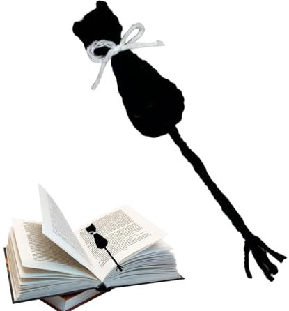 Lesezeichen Häkeln Katze Lesezeichen Gestrickt Kätzchen Lesezeichen Niedliche Lesezeichen Baumwolle Tier Häkeln Bücher Marker Handgemachte Lesezeichen Für Leser, Lehrer, Studenten, Buchliebhaber