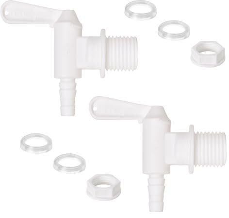 Marjoramy Kunststoff Wasserhahn, 2 Stück,Auslaufhahn,Eimer Kunststoffhahn Ersatzhahn,Abfüllzapfen,Für Gäreimer, DIY Homebrew Weinherstellung Bier