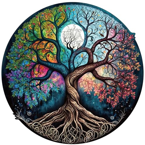 Wooden Puzzles for Adults, 200 pcs Wooden Jigsaw Puzzles for Adults,Irregular shape animal puzzle, Christmas game gifts