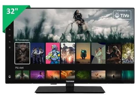 TELEFUNKEN TE32750B45I2DT - Smart TV da 32 Pollici, HD, DVB-T2, LED, Classe energetica E