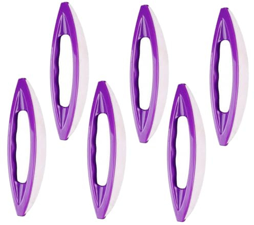 MOTHNUR Nail Polishing Buffers and Waxing Brushes 6pcs Purple Sheep Leather DIY Manicure Supply Nail Art Tool Household Accessories for Shiny Smooth