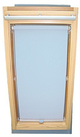 Hochwertiges Sichtschutzrollo Rollo für Velux RHL/RHU-EP GGU,GPU,GHU,GTU M06 hellblau // Sichtschutzrollo/Sichtschutz-Rollo/Fensterrollo