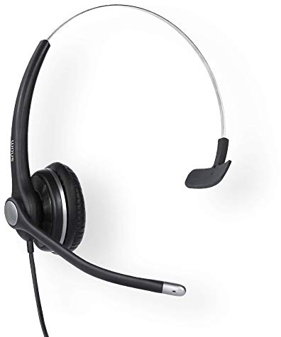 SNOM A100M Monoaurale Auricolare per tutti i telefoni da scrivania Snom, Passivo cancellazione di rumore Microfono, Superior Wideband Audio Grazie Per Optimized Speaker sintonia; Nero; 00004341