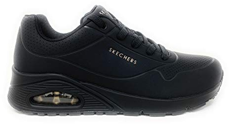 Skechers Uno Stand On Air Scarpe da Ginnastica da Donna, Black White Durabuck/Mesh, 37 EU