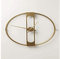 Kare Design Wanduhr Clip, Gold, rund, 60cm Durchmesser, Batteriebetrieben, Analog, Stahlgestell, Wanduhr für Büro, Wohnzimmer, Schlafzimmer, Batterie nicht inklusive