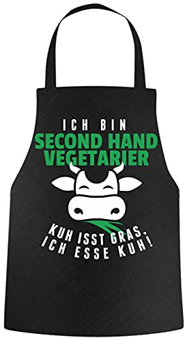 Spaß Kostet Grillschürze Sprüche Second Hand Vegetarier Kuh isst Gras ich Esse Kuh