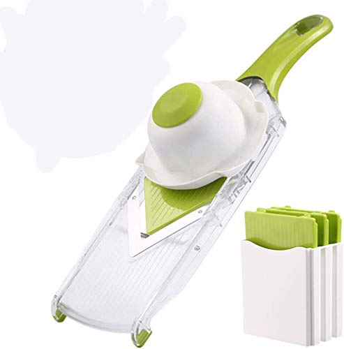 Trancheuse de fruits, trancheuse de mandoline Trancheuse de fruits au citron et légumes avec 4 lames réglables pour citron, pomme de terre, concombre, orange, fromage, oignon