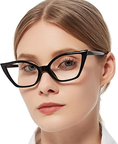 MARE AZZURO Cat Eye Reading Glasses Women Cute Readers 0 1.0 1.25 1.5 1.75 2.0 2.25 2.5 2.75 3.0 3.5 4.0 5.0 6.0 (Black, 2.00)