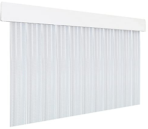 HOME MERCURY – Cortina Plana para Puerta Exterior o Interior, Material PVC – Libre de Insectos (210x90CM, Transparente P5)