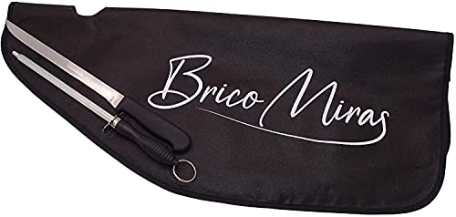 Set Bricomiras Cubre Jamón + Cuchillo y Chaira - Pack de Corte Doméstico Con Cubre Jamones (Set1)