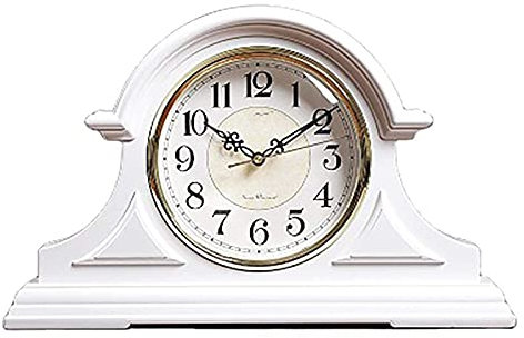 HEDMAI Orologio da Camino Orologio da Camino Silenzioso in Legno Orologio da Camino Vintage a Batteria Orologio da Tavolo retrò per Arredamento Soggiorno con campanelli