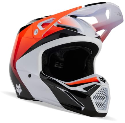 Fox Racing Unisex V1 Motocross Dirt Bike Helmet, White, XX-Large
