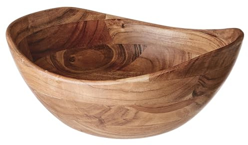 BUTLERS Salatschale 30x33 cm Holz - ACACIA - | Farbe Braun - Servierschüssel für Salate & Obst - Dekoschale für Snacks & Beilagen - wasserabweisende Schüssel