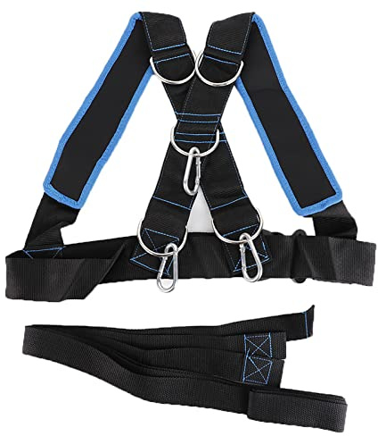 Alomejor Speed-Krafttraining-Schlitten-Schultergurt mit Widerstandsbandgürtel, Verstellbarer Komfort, Ideal für Geschwindigkeits- und Ausdauertraining