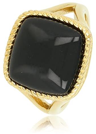 My Bendel - Siegelring Gold mit Onyx Edelstein- Stylischer Ringe für Damen mit echtem Edelstein - Bleibt schön und Verfärbt nicht - Stapeln Ringe - mit Luxuriösen Geschenkverpackung