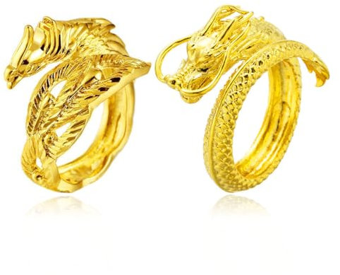 2pcs Vintage Drachen Ringe aus Edelstahl Gothic Schmuck,Tier Fingergelenk Stapelbare Ringe Knöchelringe Schmuck Geeignet für Jungen und Mädchen