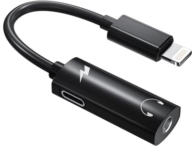 Adaptateur Lightning vers Jack 3,5mm (2-en-1) Chargeur Casque Accessoires Auxiliaire Voiture Écouteurs Dongle pour Apple pour iPhone 14 13 12 11 Pro Max pour iPad Câble AUX Casque Charge Convertisseur